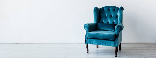 Old blue sofa